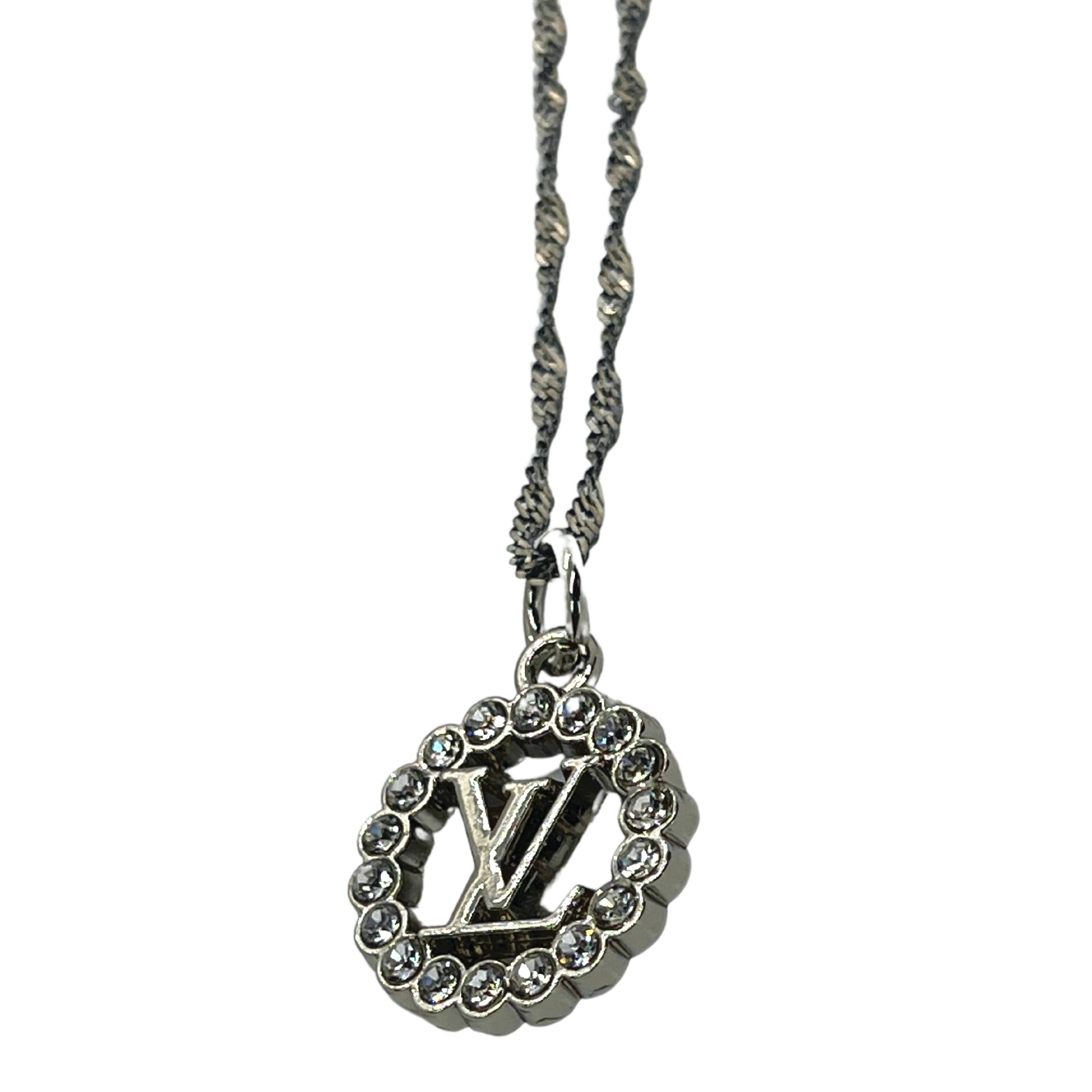 Louis Vuitton LV Wood Necklace Aged Silver in Aged Silver with