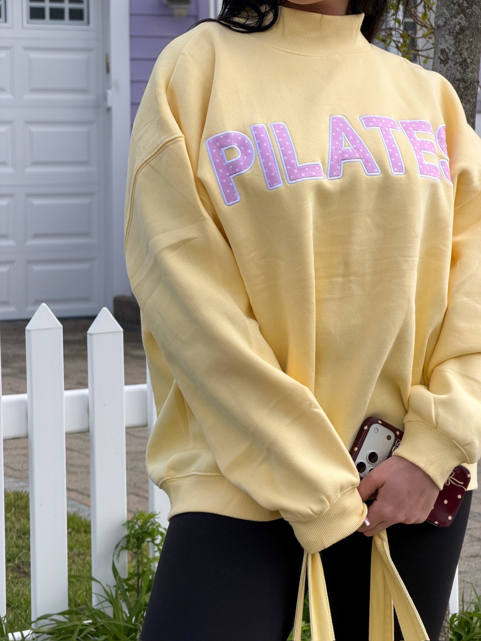 Pilates Polka Dot Mockneck