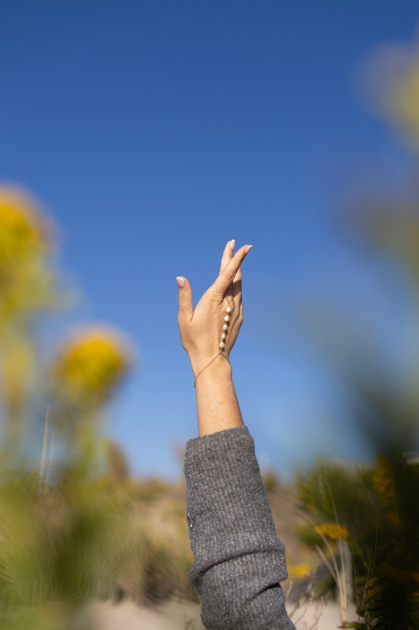 Imitation Pearl Hand Chain