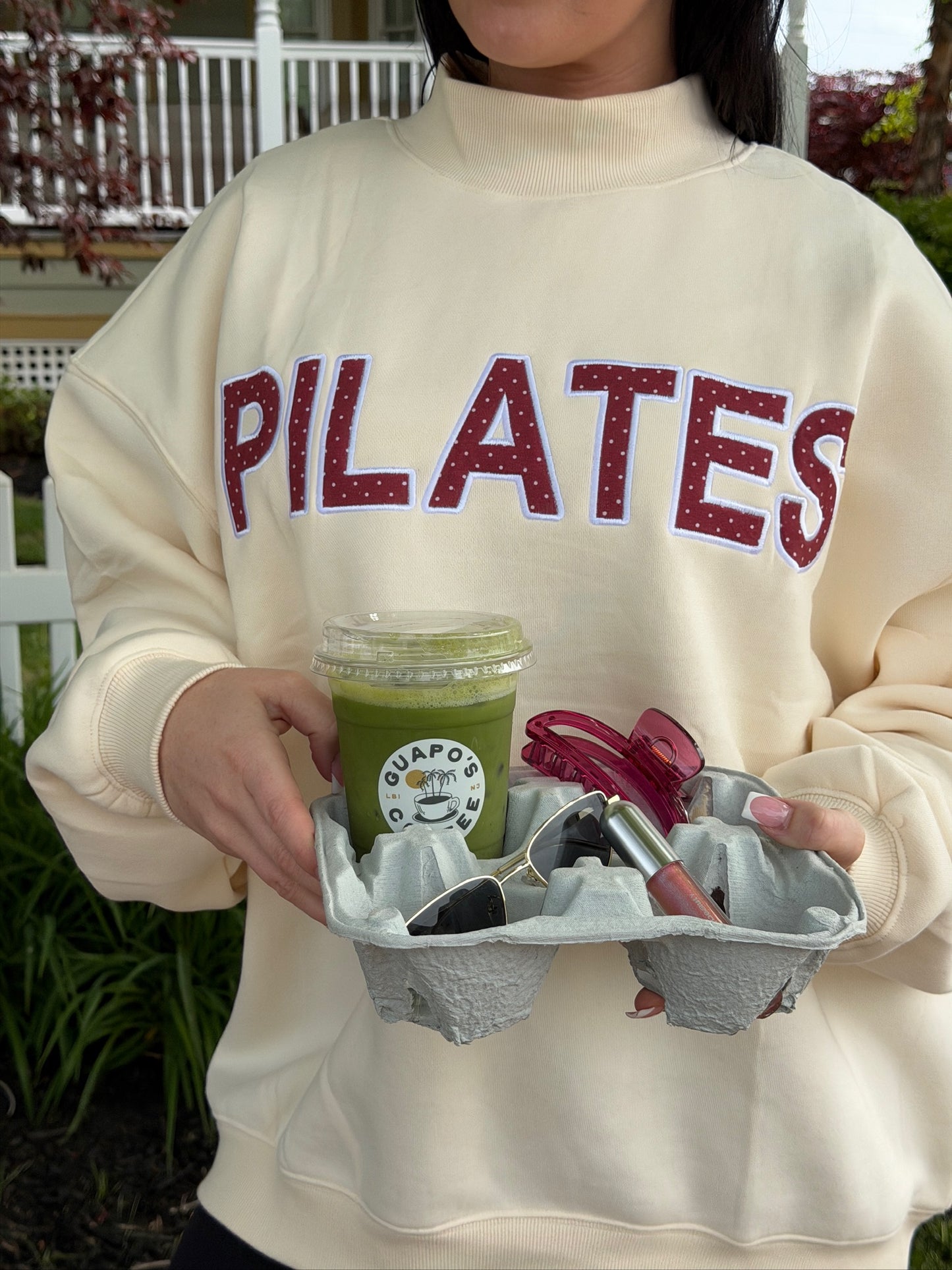 Pilates Polka Dot Mockneck