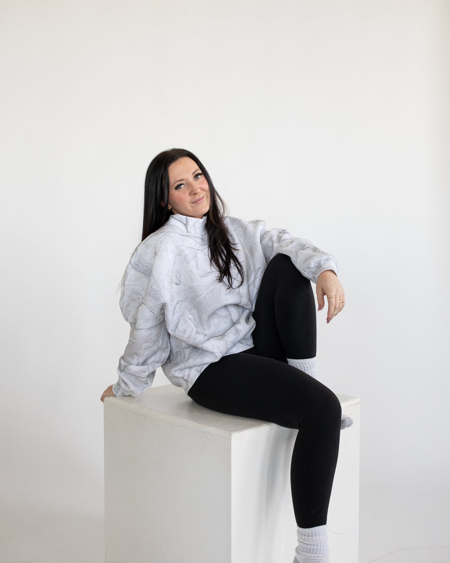 Serendipity Snow Camo Mockneck