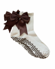 Brown Sugar Bows Grip Socks