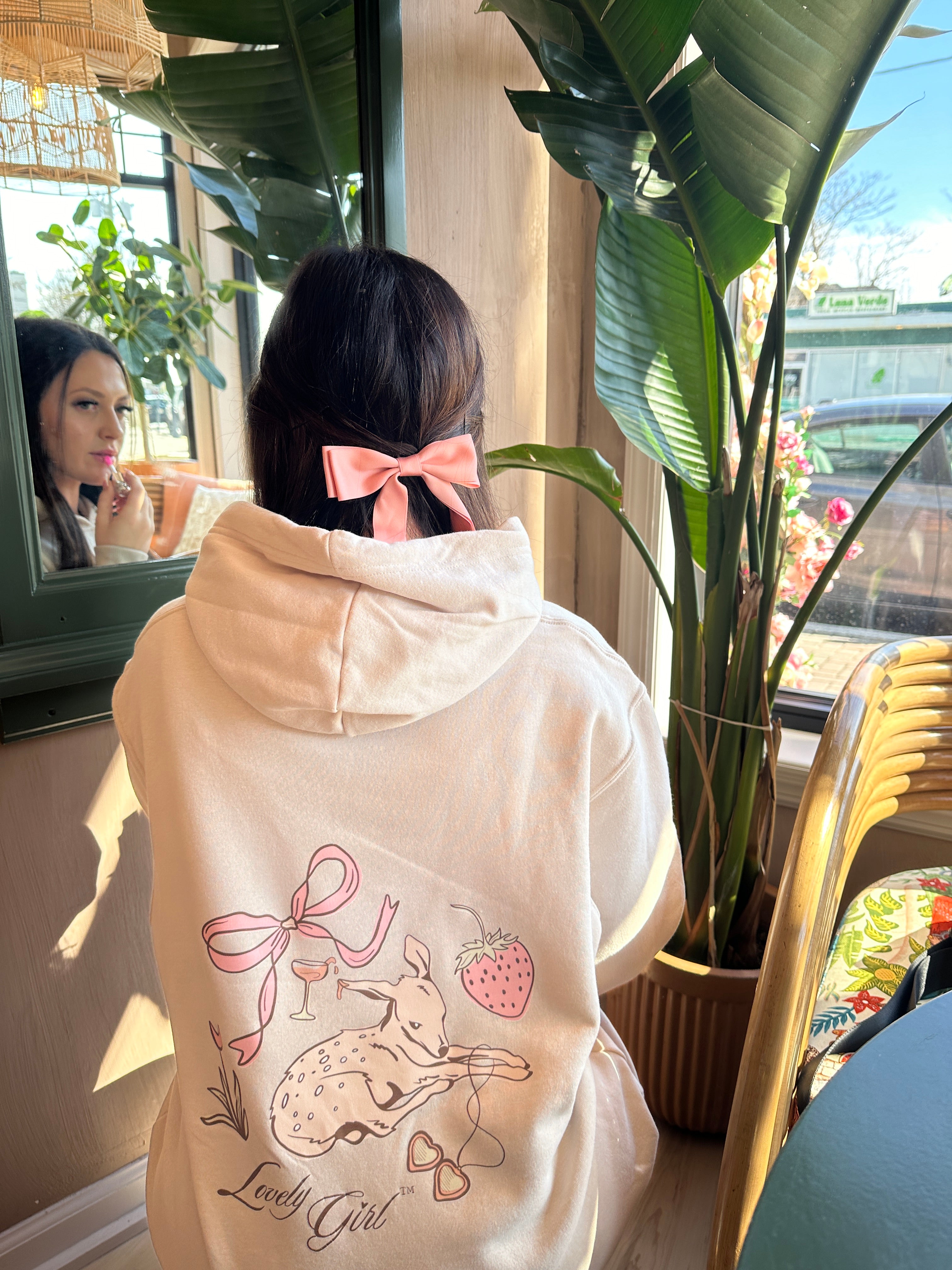 LOVELY GIRL DRAWSTRING HOODIE