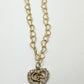 Authentic Gucci Crystal Hear Pendant | Reworked 15" Necklace