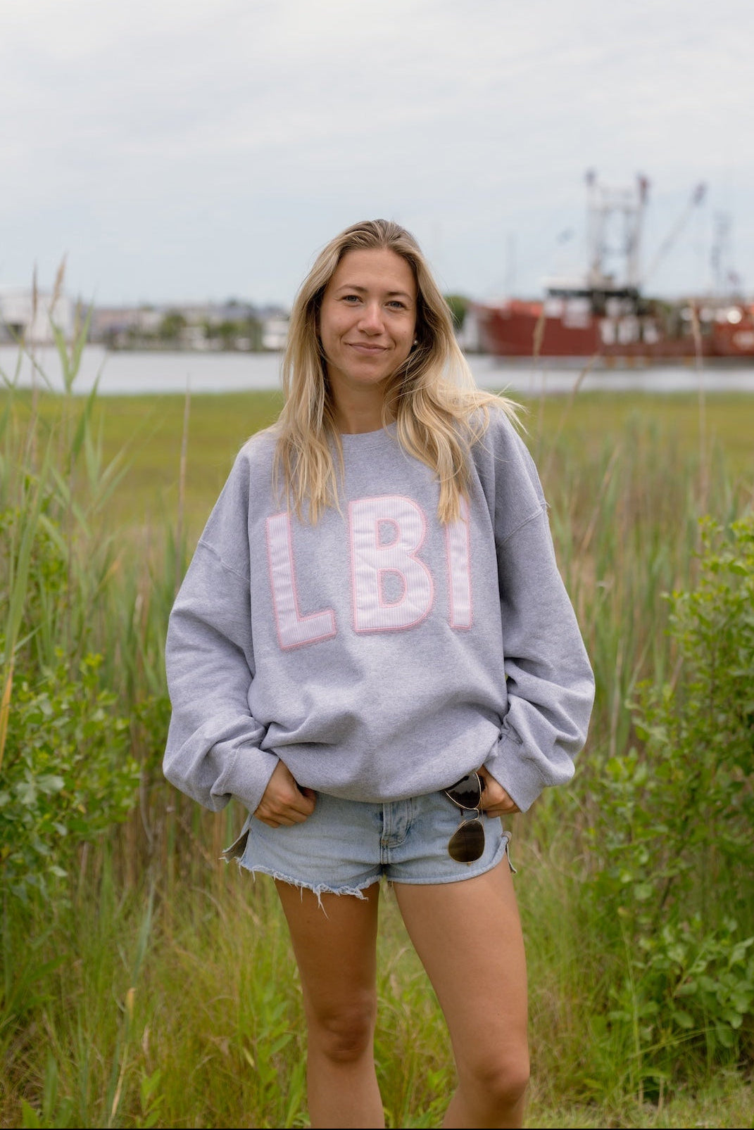 LBI Striped Crewneck