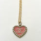 Authentic Chanel Faux-Pearl Pink Pendant | Reworked 16" Necklace