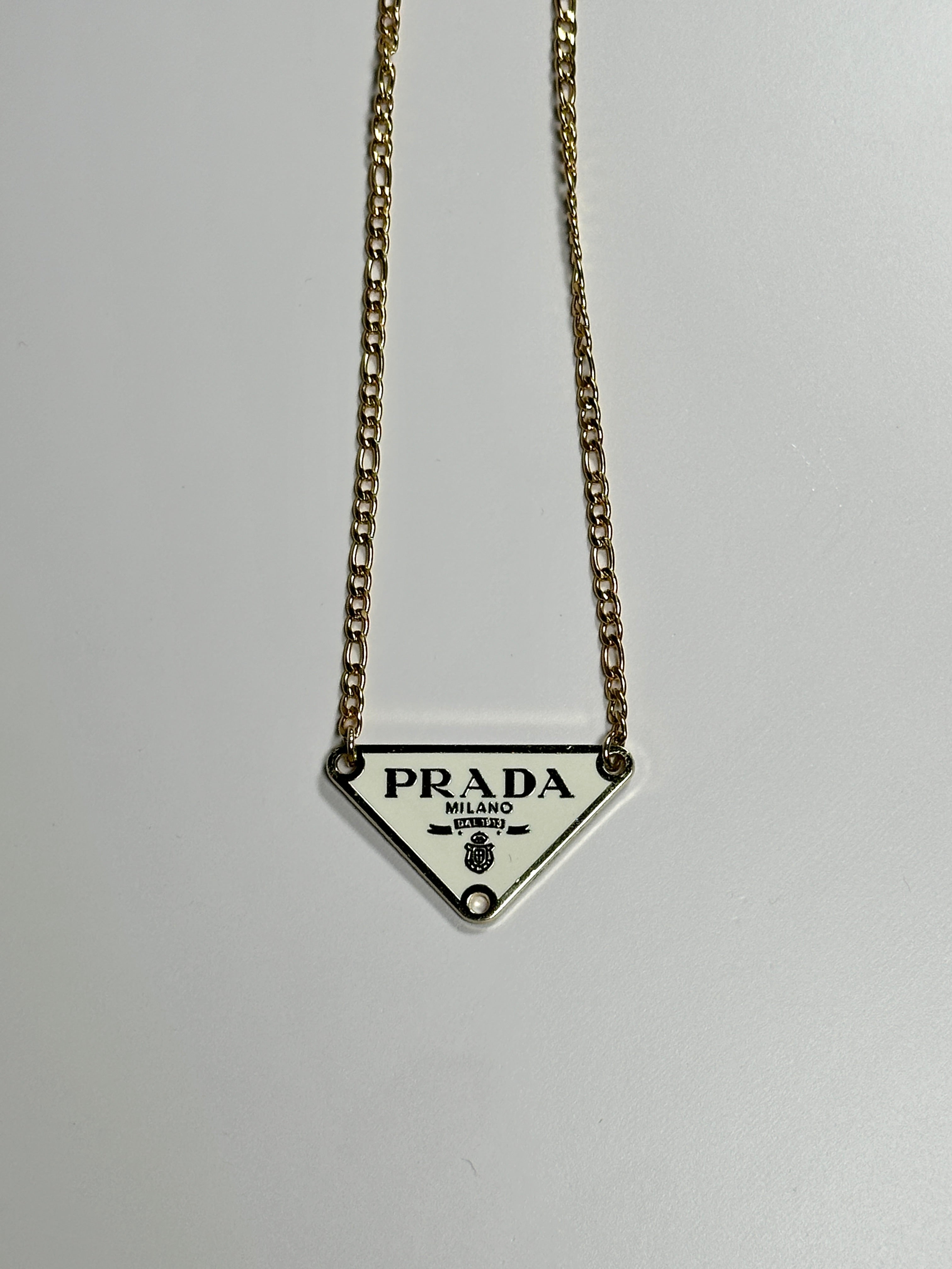 Prada reworked deals lock necklace