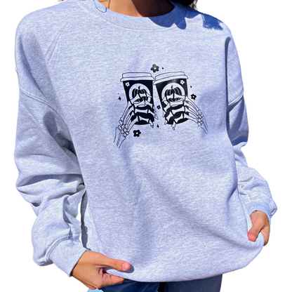 DEADLY COFFEE GREY CREWNECK