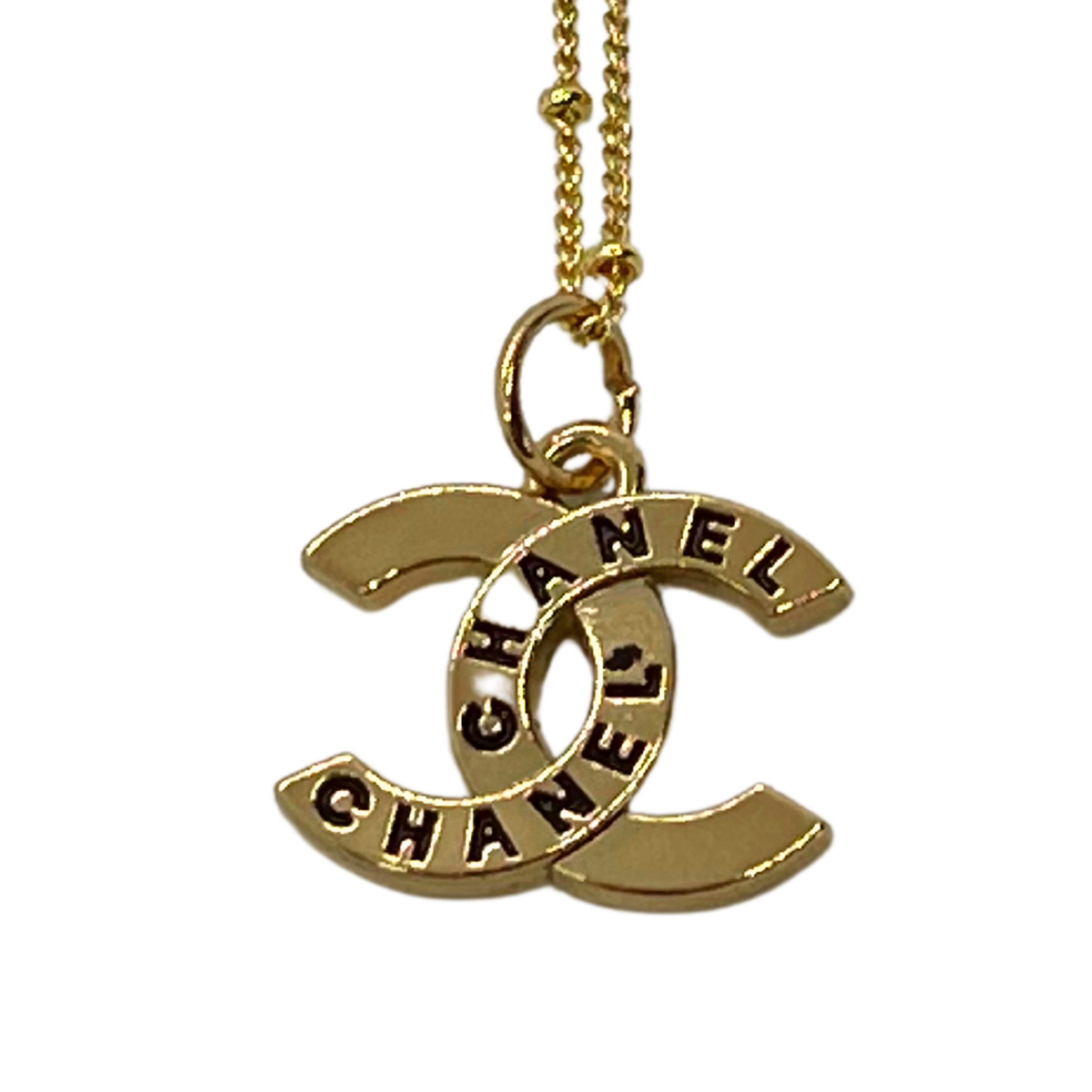 Vintage CHANEL CC Logo METAL Chain Design Top Handle White 