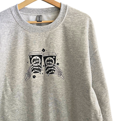 DEADLY COFFEE GREY CREWNECK