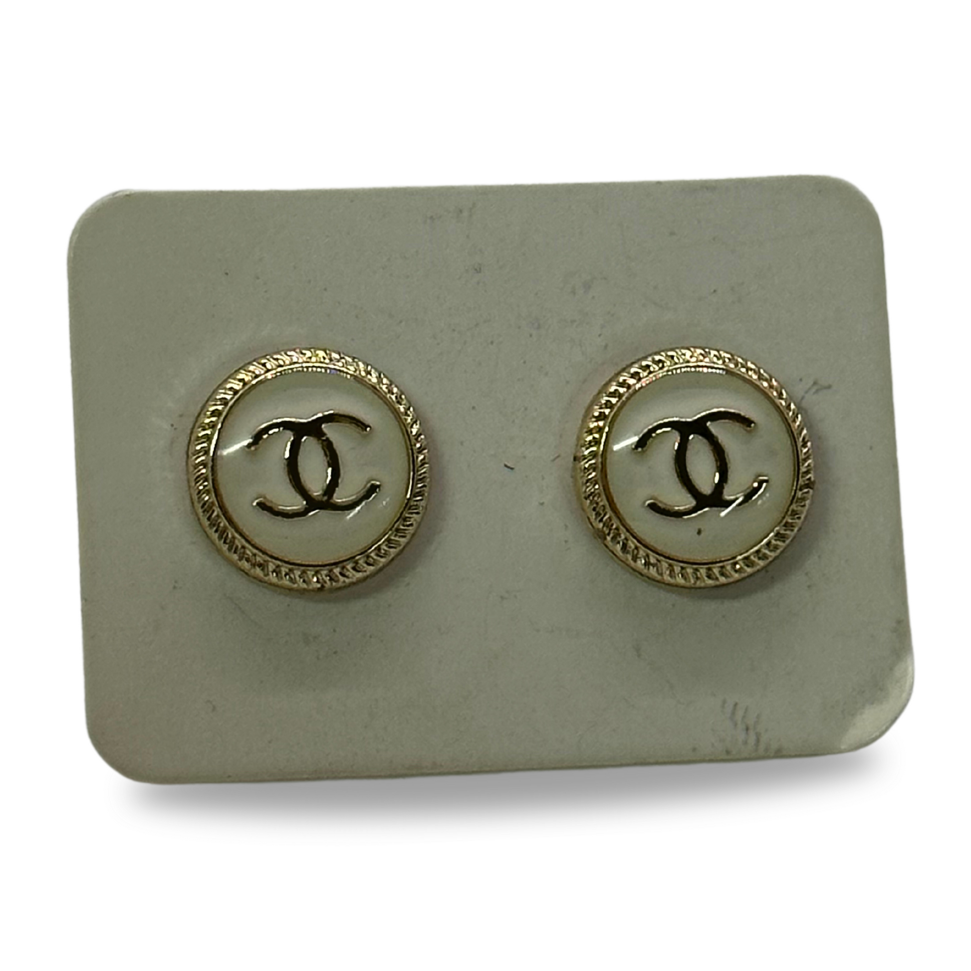 CHANEL, Jewelry, Chanel Multicolor Rhinestone Cc Stud Earrings