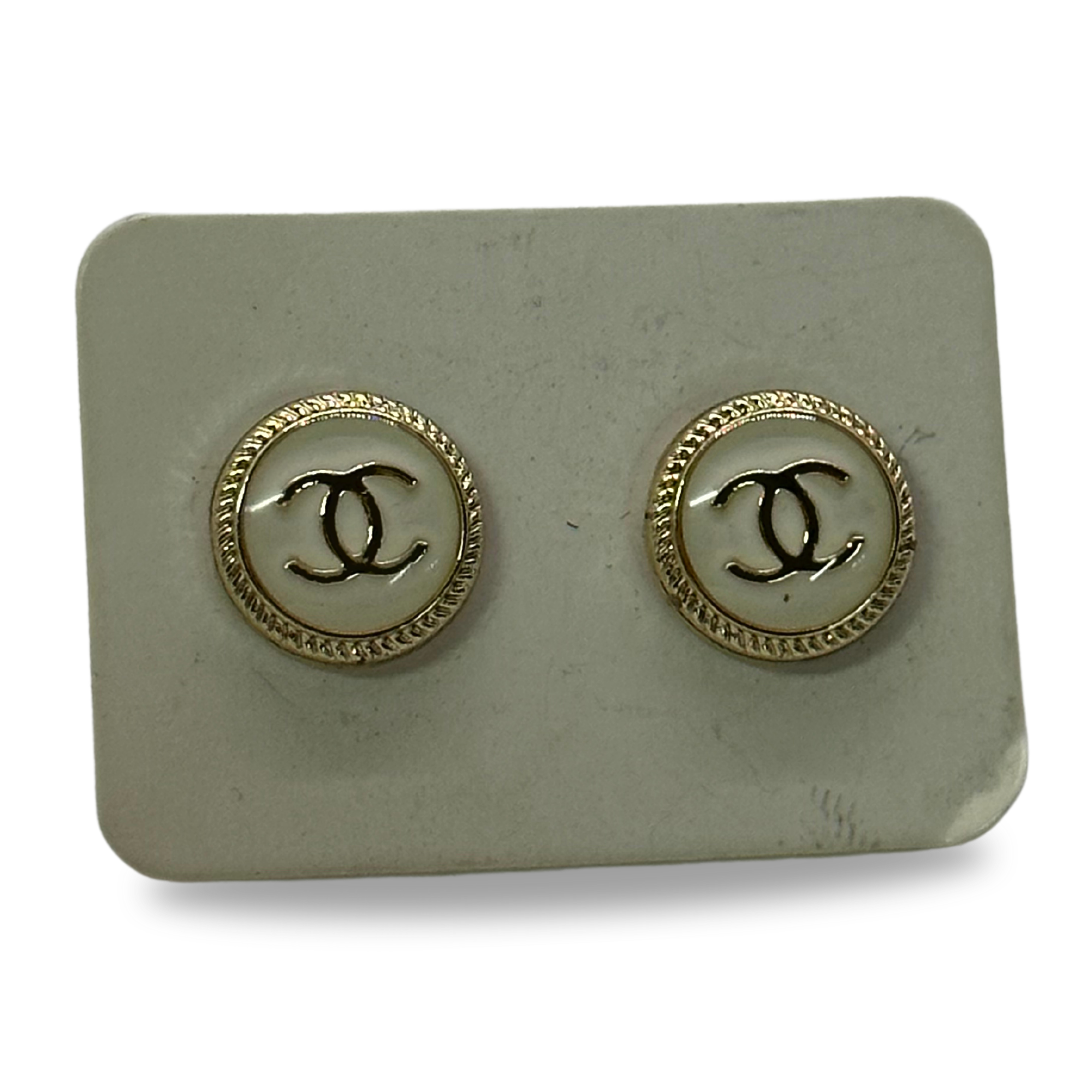 Authentic Chanel Button | Reworked Gold Earring Set