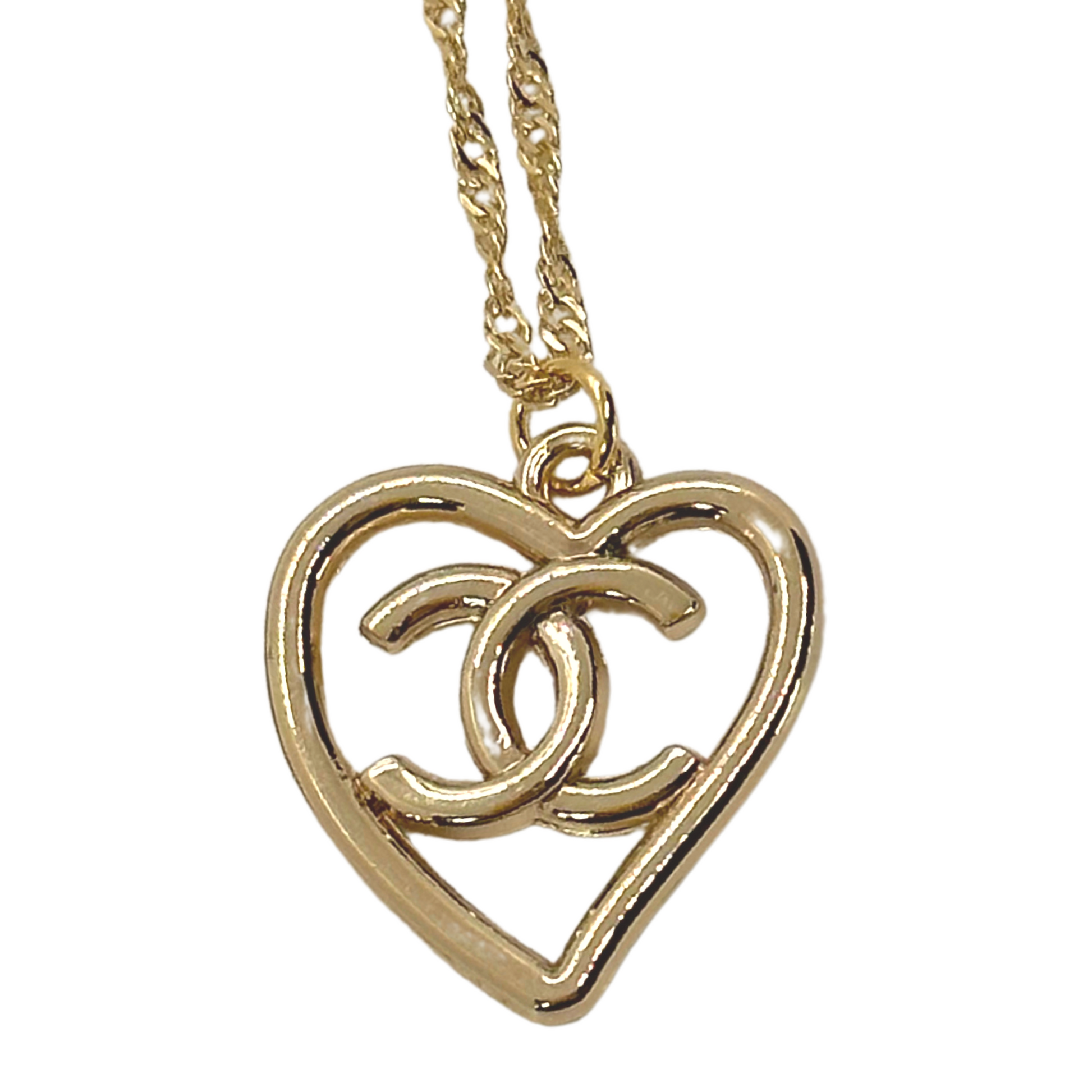Authentic Chanel Heart | Reworked Gold 15 Necklace