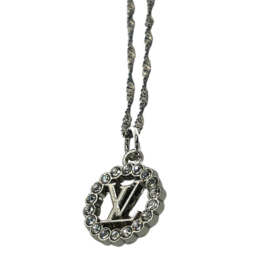 Authentic Louis Vuitton Pendant | Reworked Silver 18" Necklace