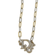 Authentic Dior Rhinestone Pendant | Reworked Gold & Silver 14" Necklace