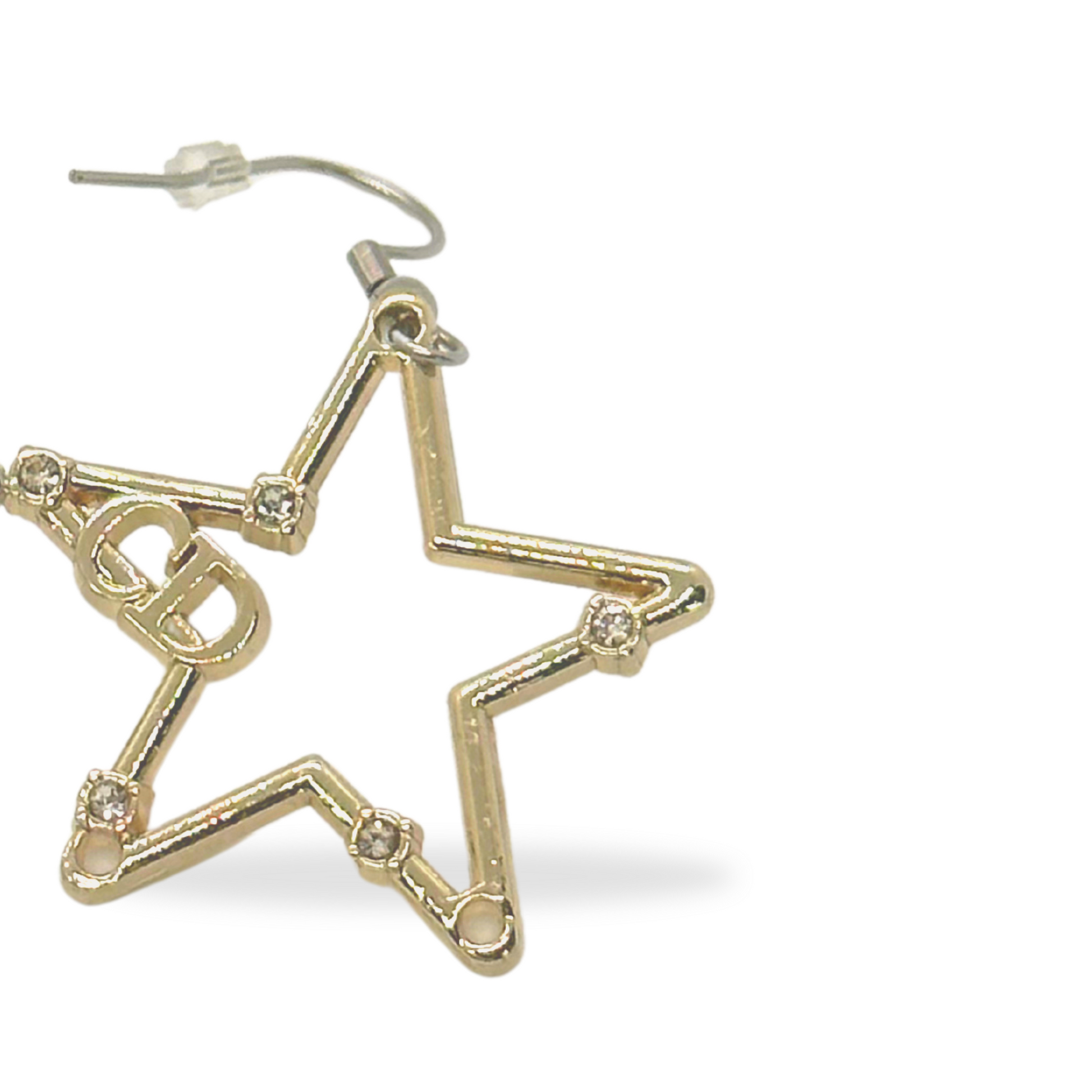 Authentic Dior Star Pendants | Reworked Gold & Silver Earring Set