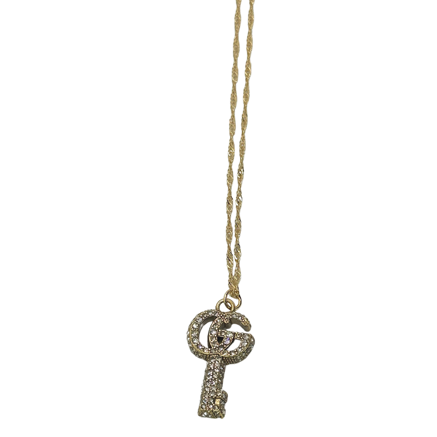 Authentic Gucci Double G Key | Reworked Gold 16" Necklace