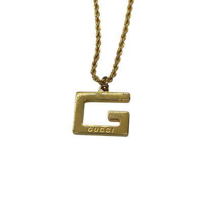 Authentic Gucci Big G Pendant | Reworked Gold 16" Necklace