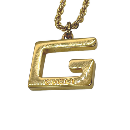 Authentic Gucci Big G Pendant | Reworked Gold 16" Necklace