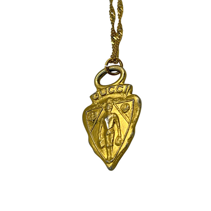 Authentic Gucci 'Man of Honor' Pendant | Reworked Gold 15" Necklace