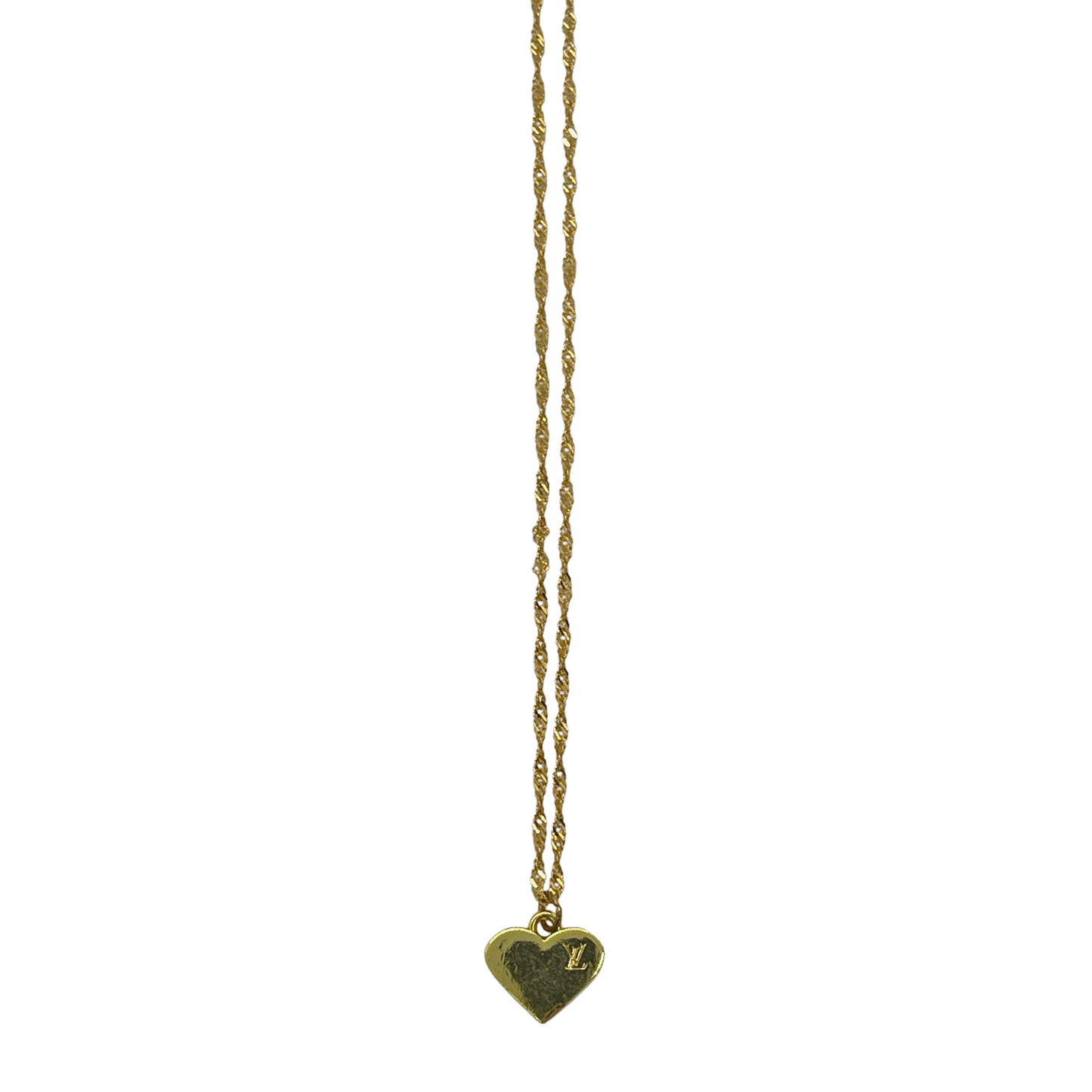 Lv heart locket necklace