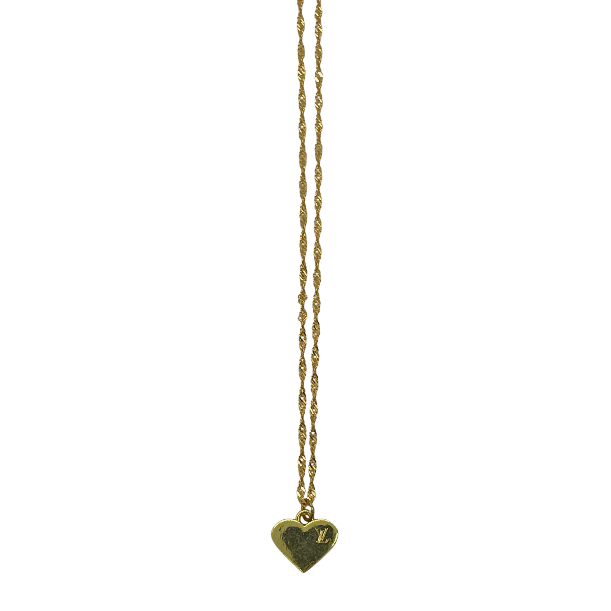Louis Vuitton Gold Heart Locket Charm