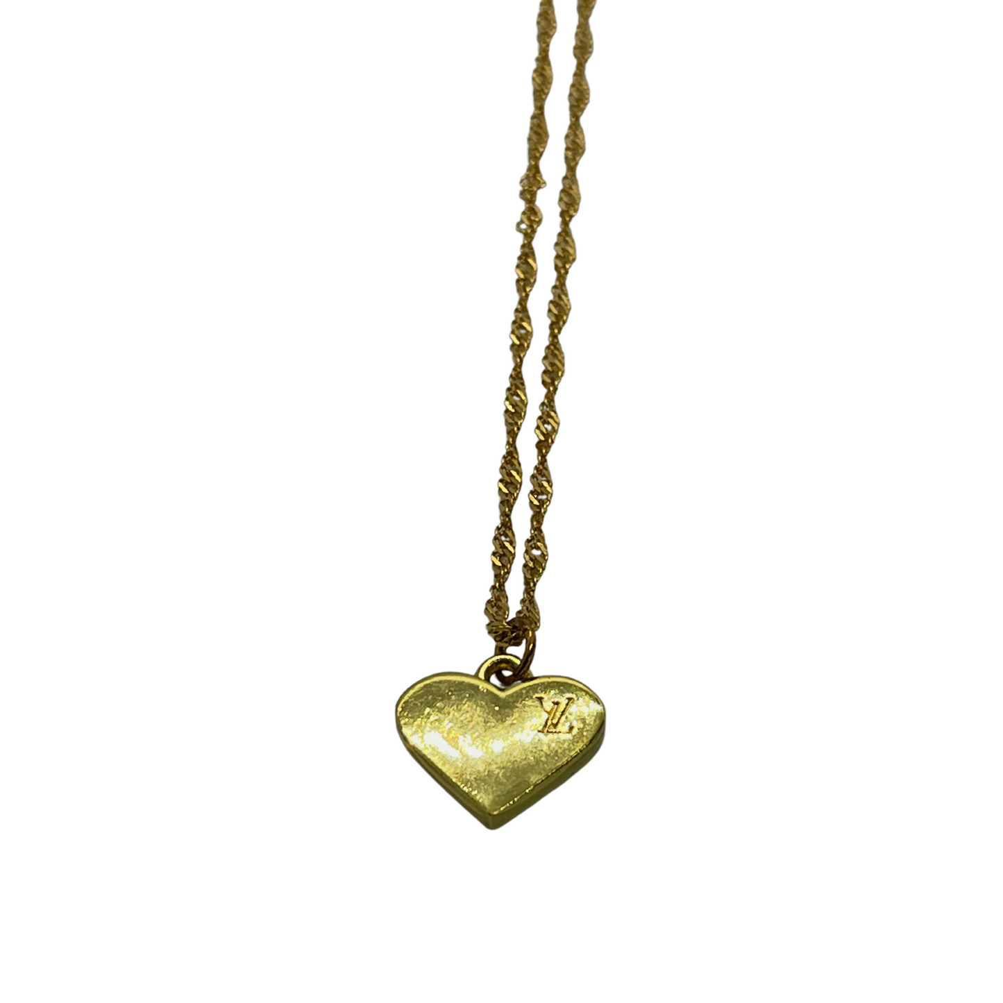 Louis Vuitton Heart Locket Charm Gold Pendant