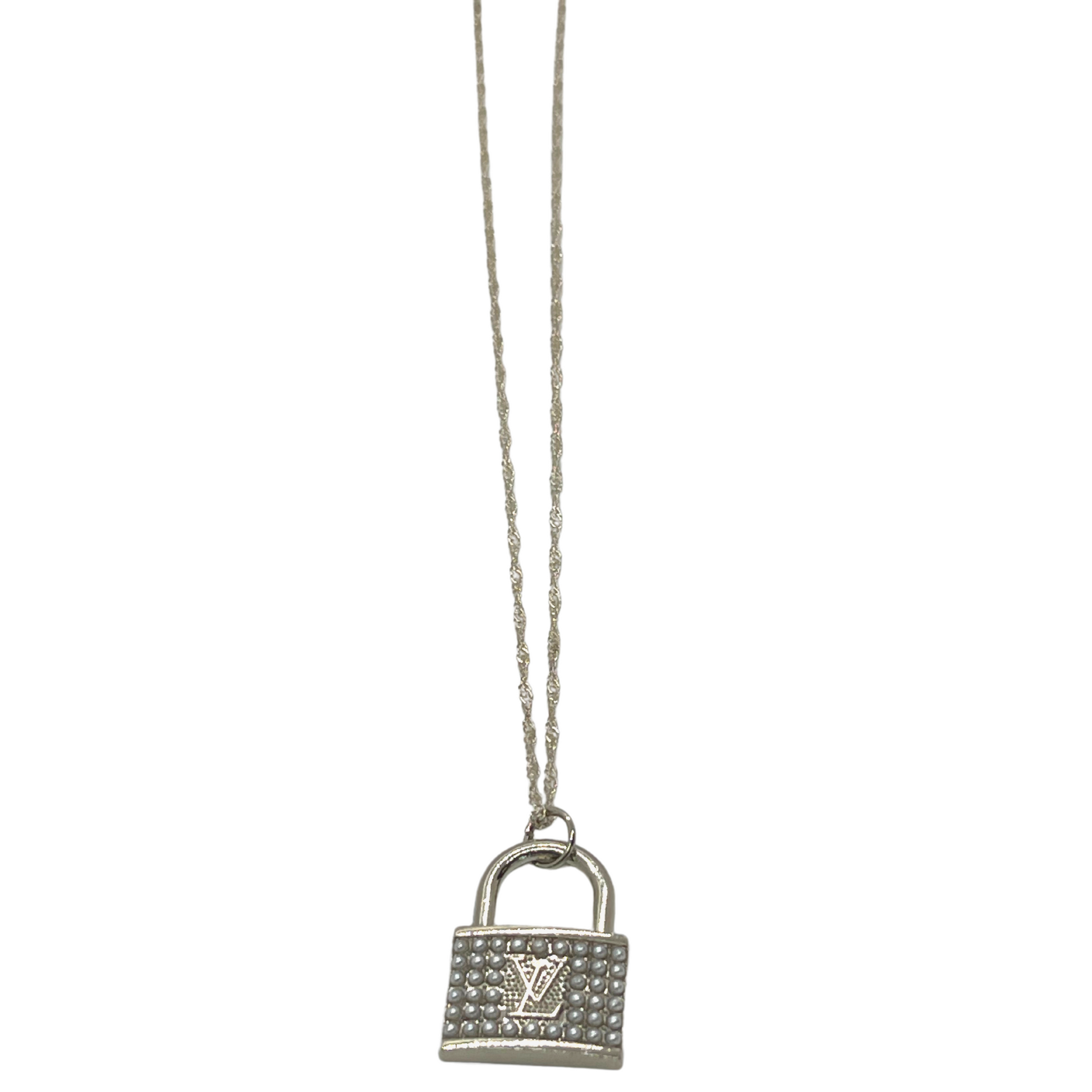 Authentic Louis Vuitton Purse Pendant | Reworked Silver 15" Necklace