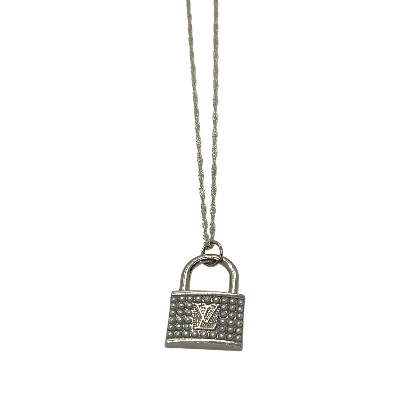 Authentic Louis Vuitton Purse Pendant | Reworked Silver 15" Necklace