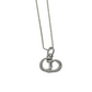 Authentic Dior CD Pendant | Reworked Silver 17" Necklace