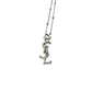 Authentic YSL Pendant  | Reworked Silver Beaded 14" Necklace