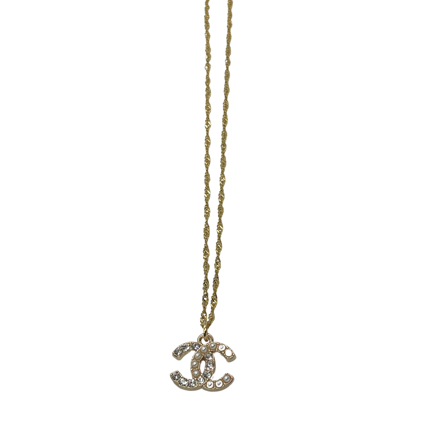 NIB 100%Auth Chanel 20V Crystal/Faux Pearl CC Logo Bracelet Goldtone  Hardware